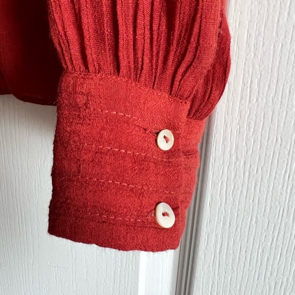 Zara Long Sleeve Red Blouse - Picture 4 of 4